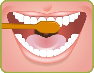 szczotkowanie zewnętrznych powierzchni zębów
